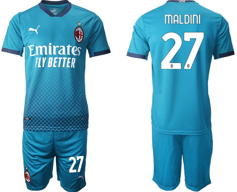 Men 2020-2021 club AC milan away #27 blue Soccer Jerseys->bayern munich jersey->Soccer Club Jersey